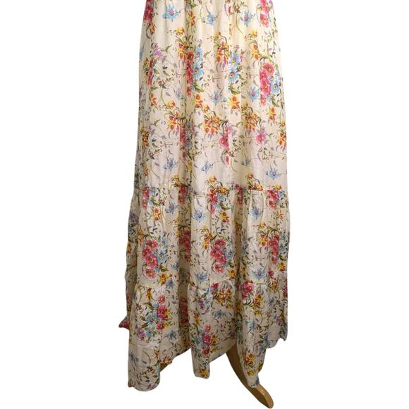 Daughters of the Revolution Floral Maxi Dress XS Boho Cottagecore Feminine Tier - Picture 7 of 11